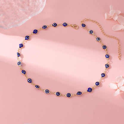 Decorative Evil Eye Charm Necklace Acalora