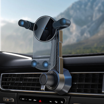 Adjustable gravity air vent smartphone car mount with full rotation joint Bowlift