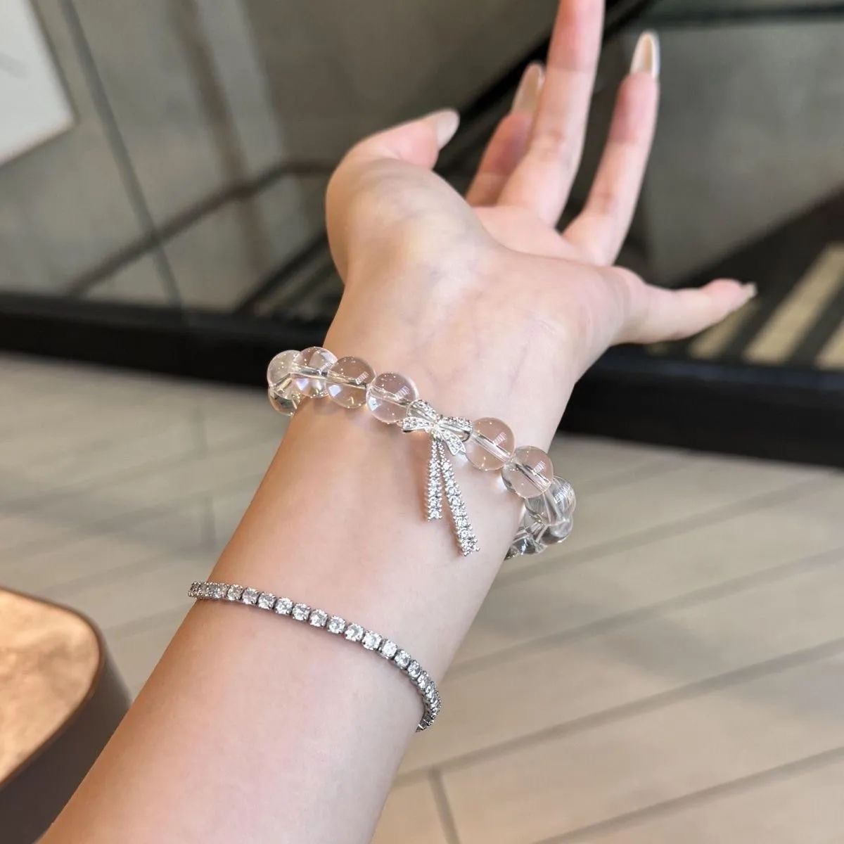 Crystal Bow Bracelet Acalora