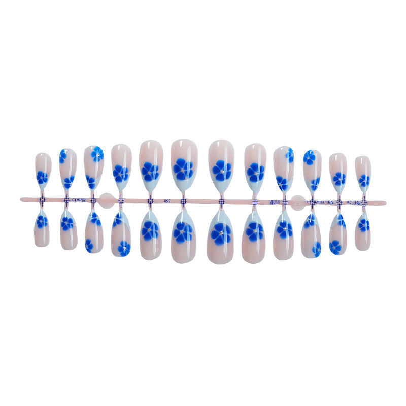 Floral Print Press-On Nail Set Acalora
