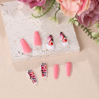 Nail Art Set with colorful flamingo and flower patterns Acalora