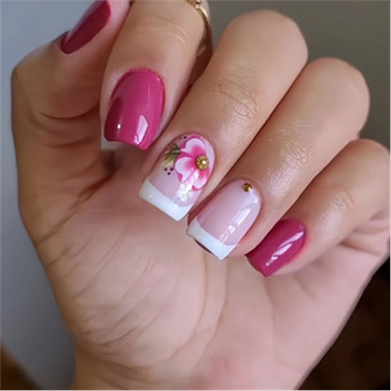 Artistic Press-On Nail Set with Premium Embellishments Acalora