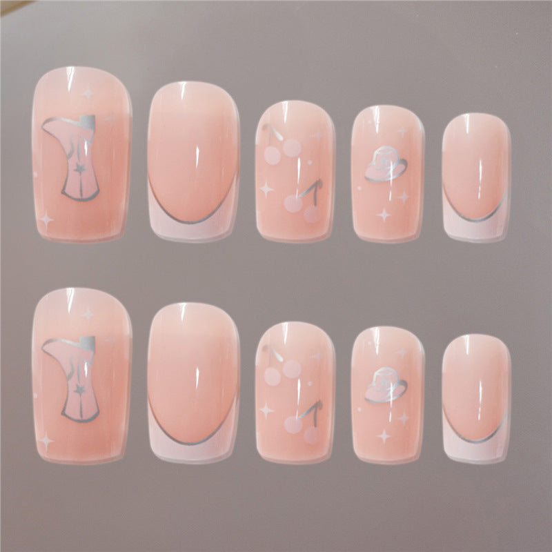 Artistic Press-On Nail Art with Unique Illustrations Acalora