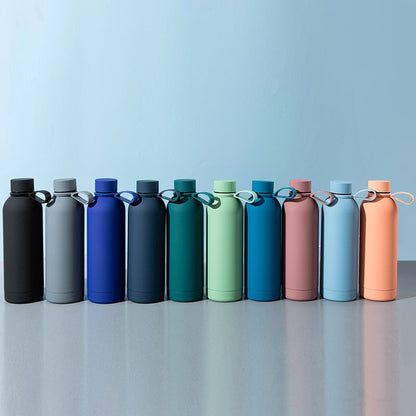 Ladies stylish stainless steel drinking bottle with innovative closure Kalsten