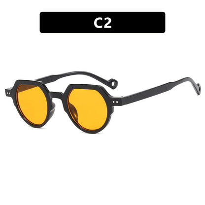 Women's geometric sunglasses with protective UV filter and robust frame Karnz
