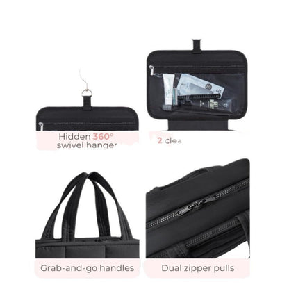Women's cosmetic bag with organizer compartments Karnz