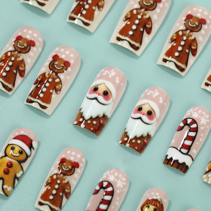Christmas art nails with festive designs Acalora