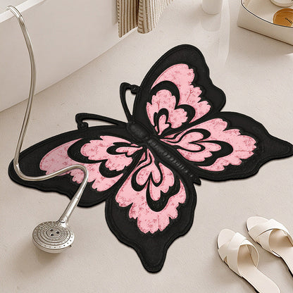 Butterfly Shaped Bathroom Rug