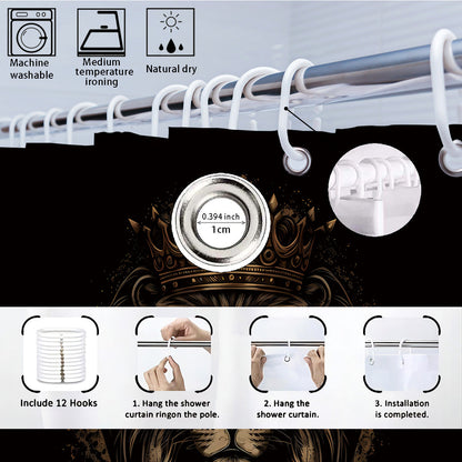 Digital Lion Themed Bathroom Set