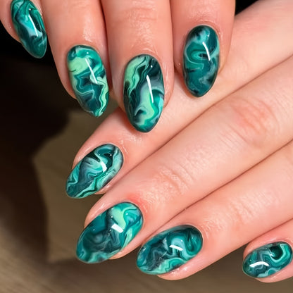 Elegant Swirl Pattern Nail Art Acalora