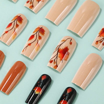 Artificial Nails Set with Seasonal Flower Designs Acalora
