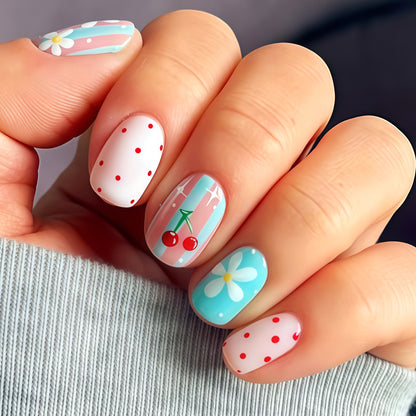 Creative Floral Themed Nail Art Set Acalora