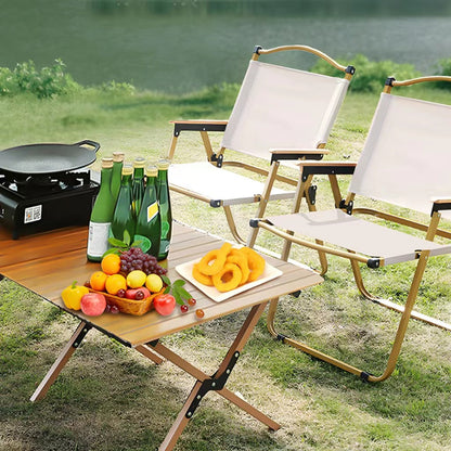 Ladies folding chair with wooden armrests Bowlift