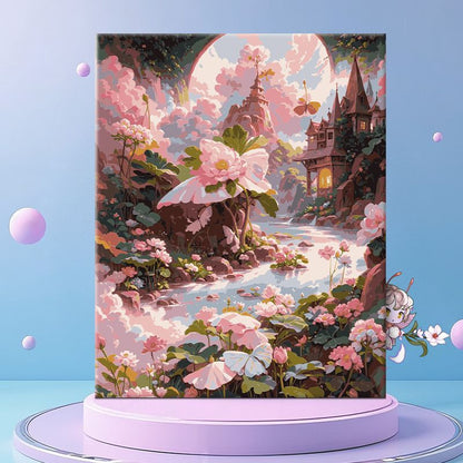 Whimsical Floral Fantasy Canvas Wall Art