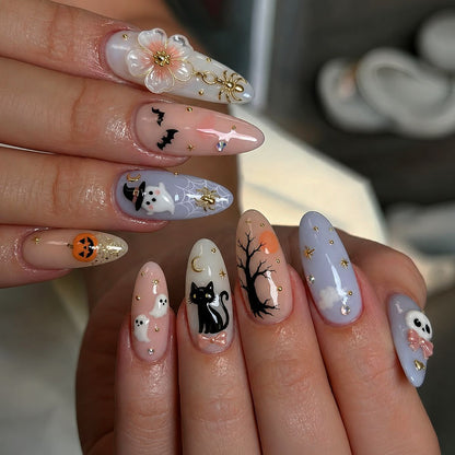 Halloween-Themed Press-On Nail Art Set Acalora 1788495348