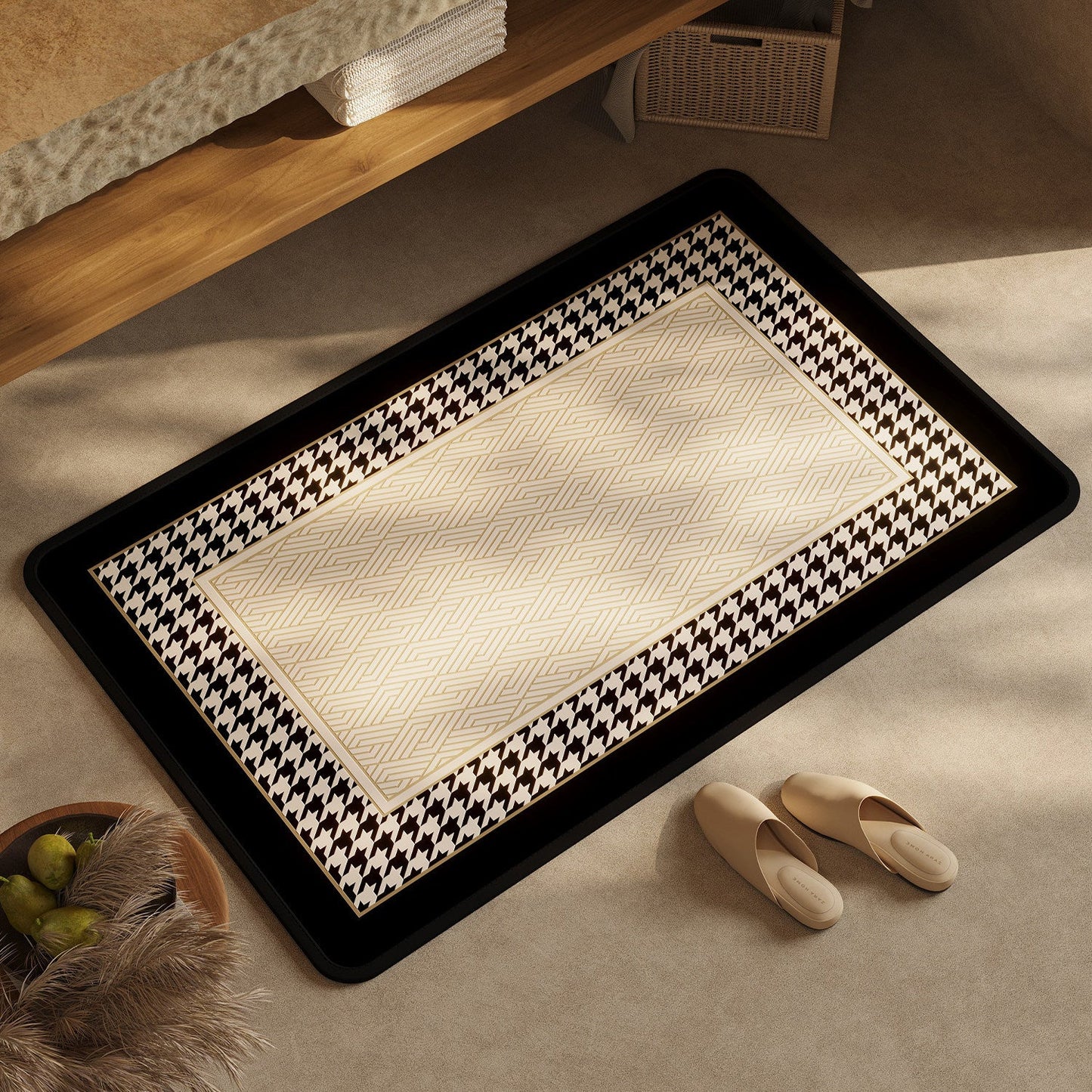 Chic Geometric Design Bath Mat