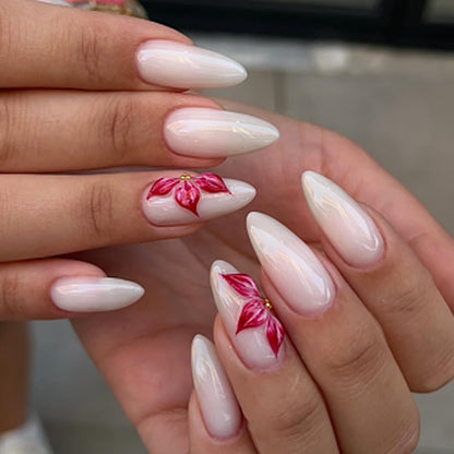 Artistic Floral Nail Decorations Acalora