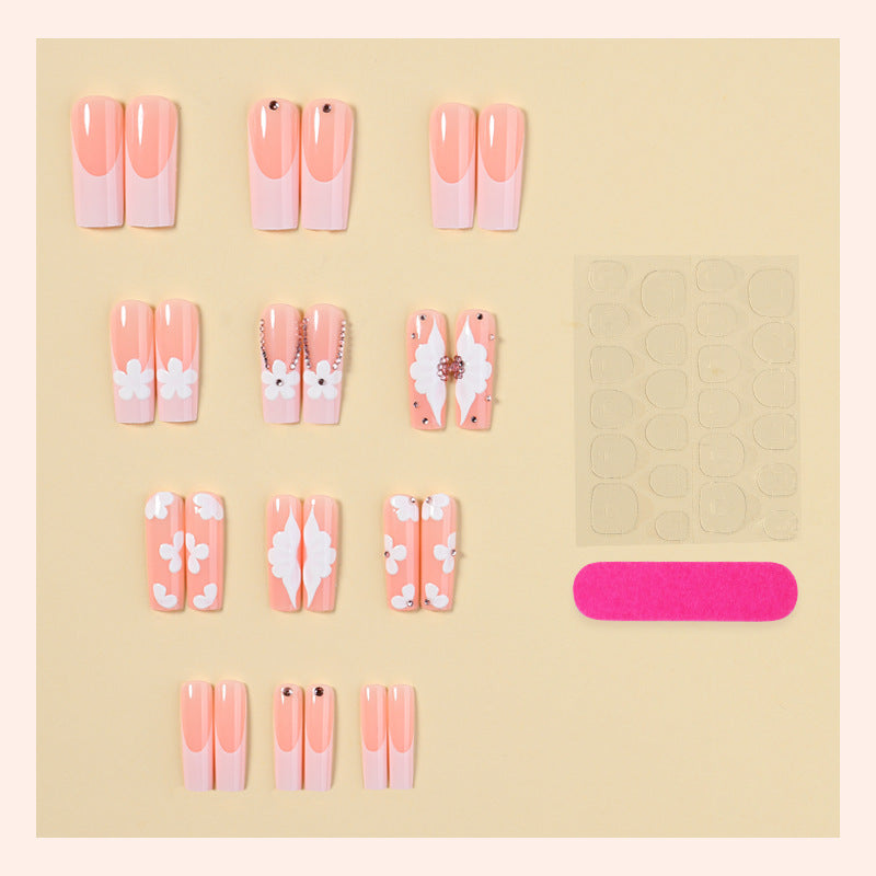 Floral Accent Press-On Nail Art Kit Acalora
