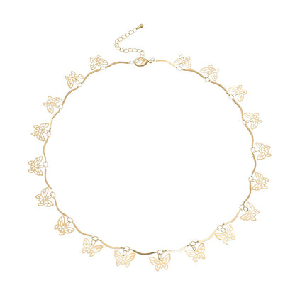 Butterfly Design Choker Necklace Acalora