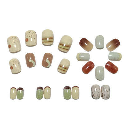 Artificial nails in elegant marble design Acalora
