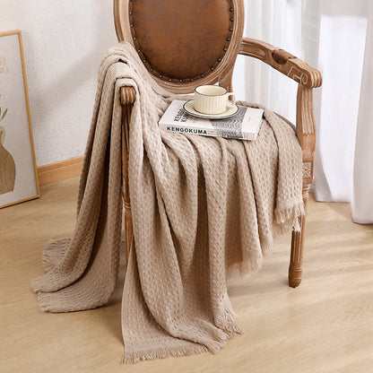 Luxurious Textured Knit Throw Blanket