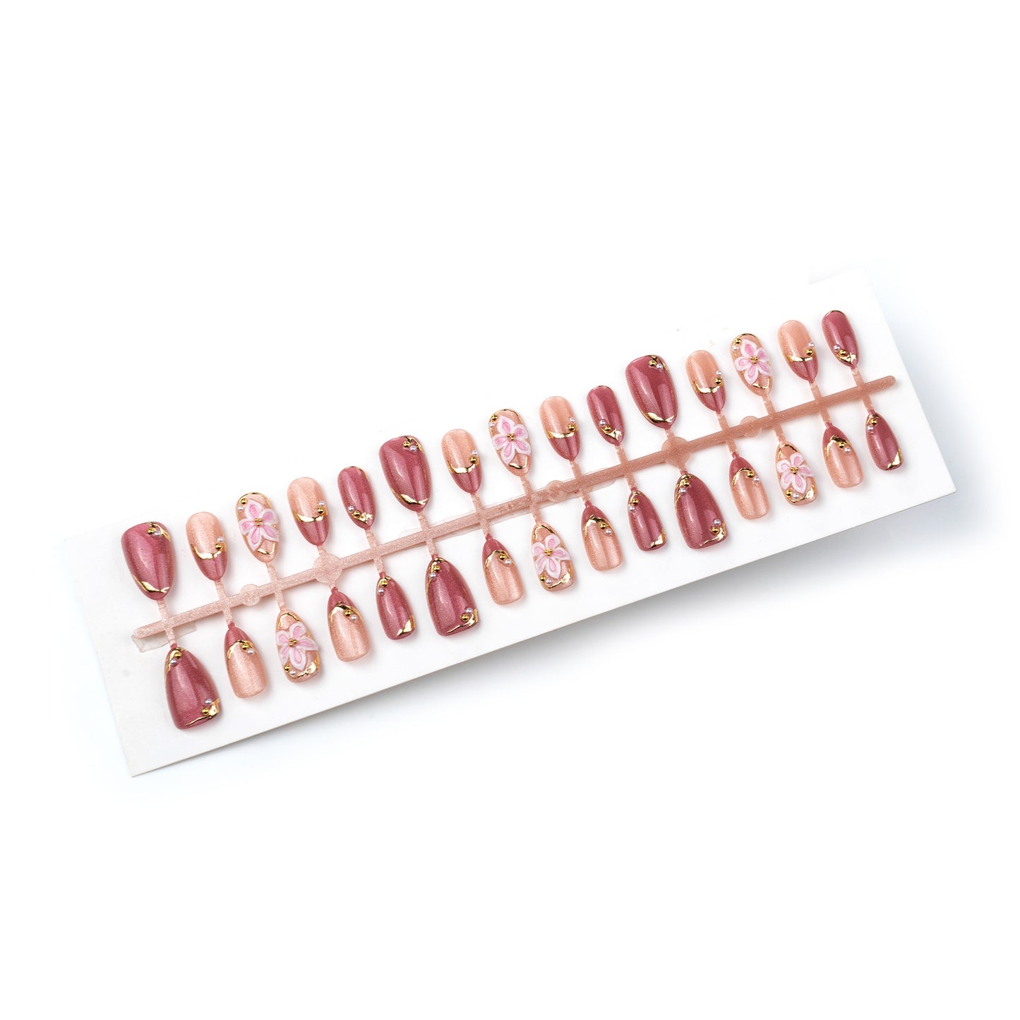 Floral Embellished Press-On Nail Set Acalora 178815*10mm0415*10mm