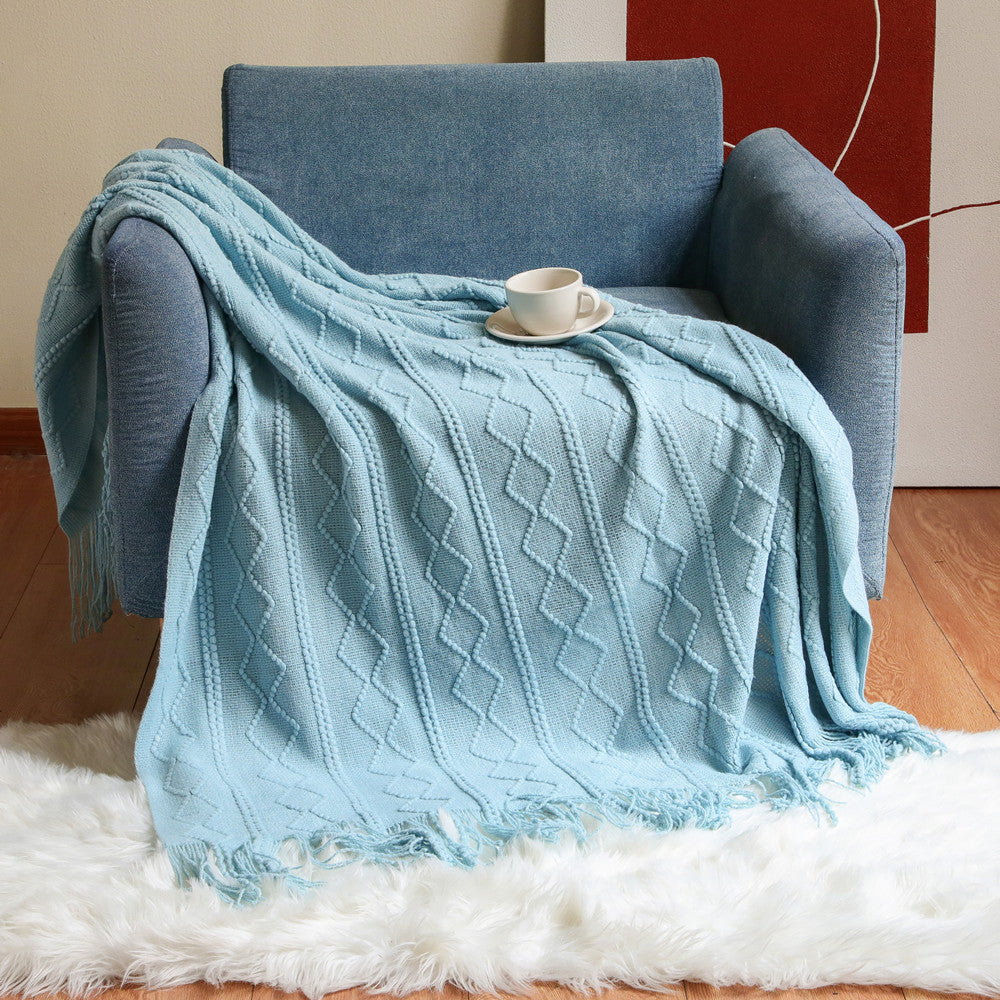 Unisex Cozy Knitted Throw Blanket