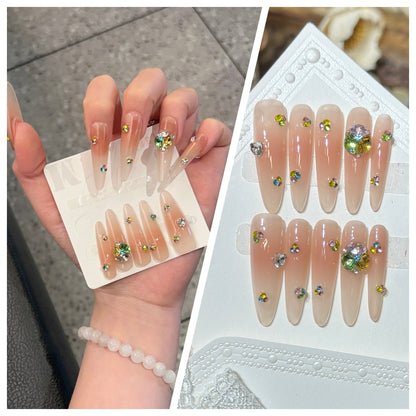 Artistic Stiletto Press-On Nail Set with Charming Patterns Acalora