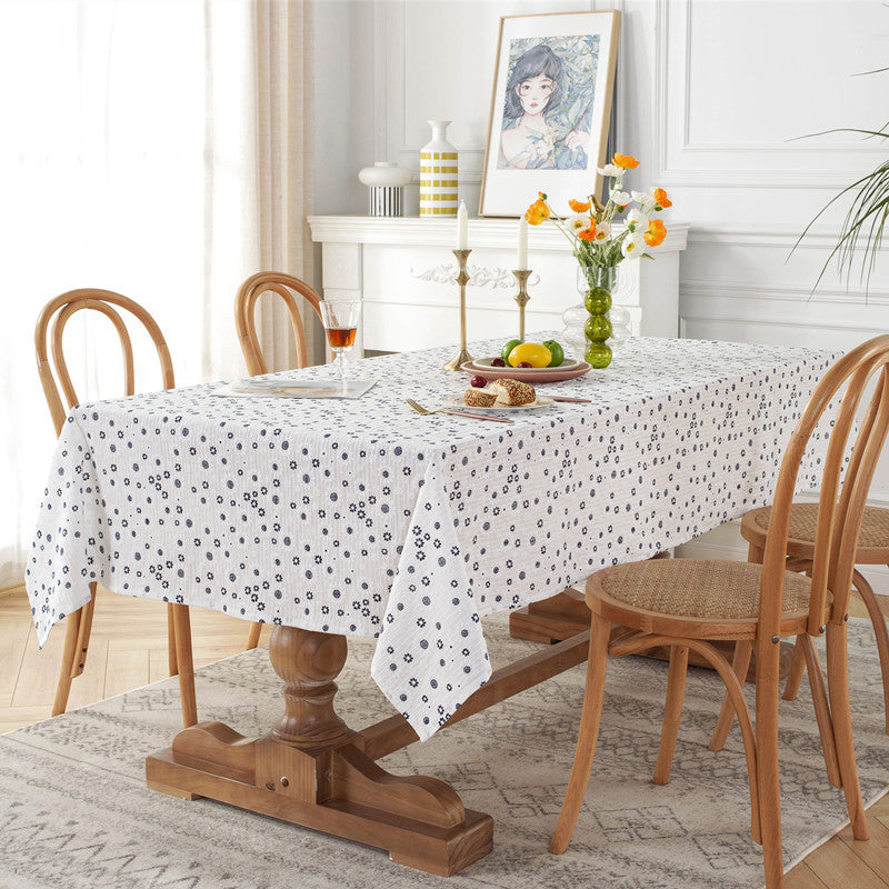 Elegant Floral Embroidered Tablecloth
