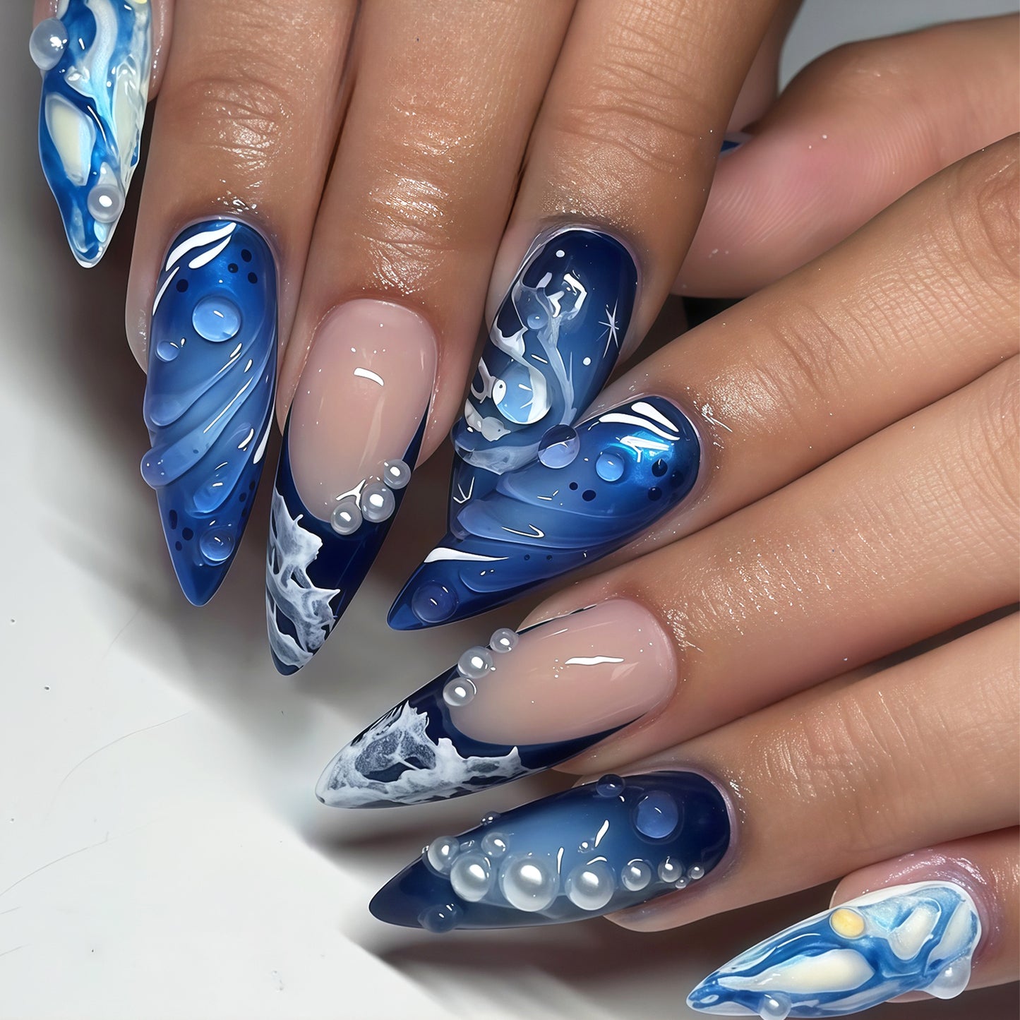 Cosmic Ocean Nail Art Tips Acalora