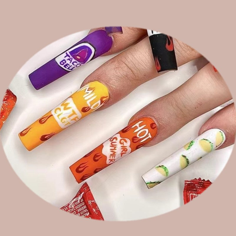 Creative artificial nails with colorful and unique designs Acalora