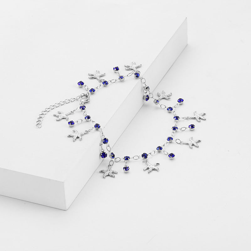 Starfish Charm Anklet Acalora