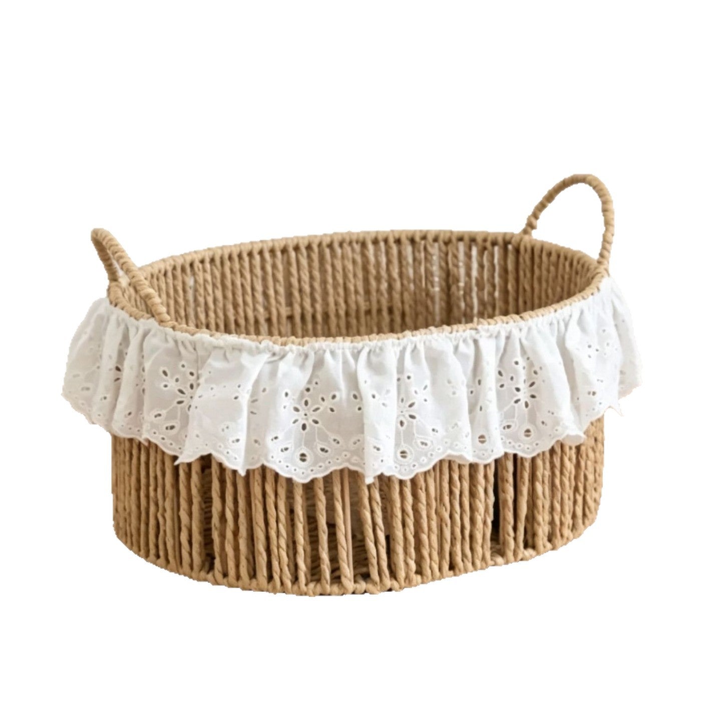 Charming storage basket with ruffle detail Acalora