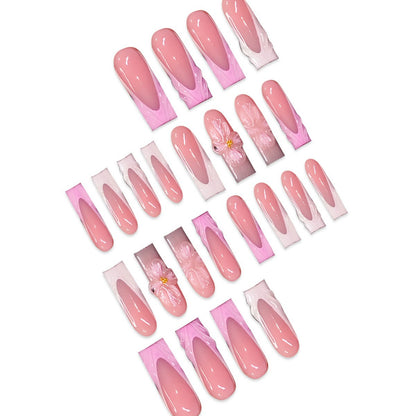 3D Floral Design Press-On Nails Acalora