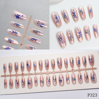 Floral Design Press-On Nail Tips Acalora