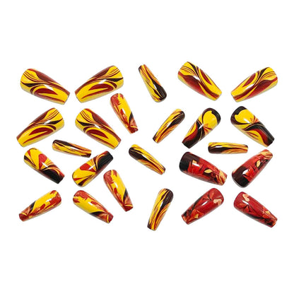 Artificial nails with autumn leaf design Acalora