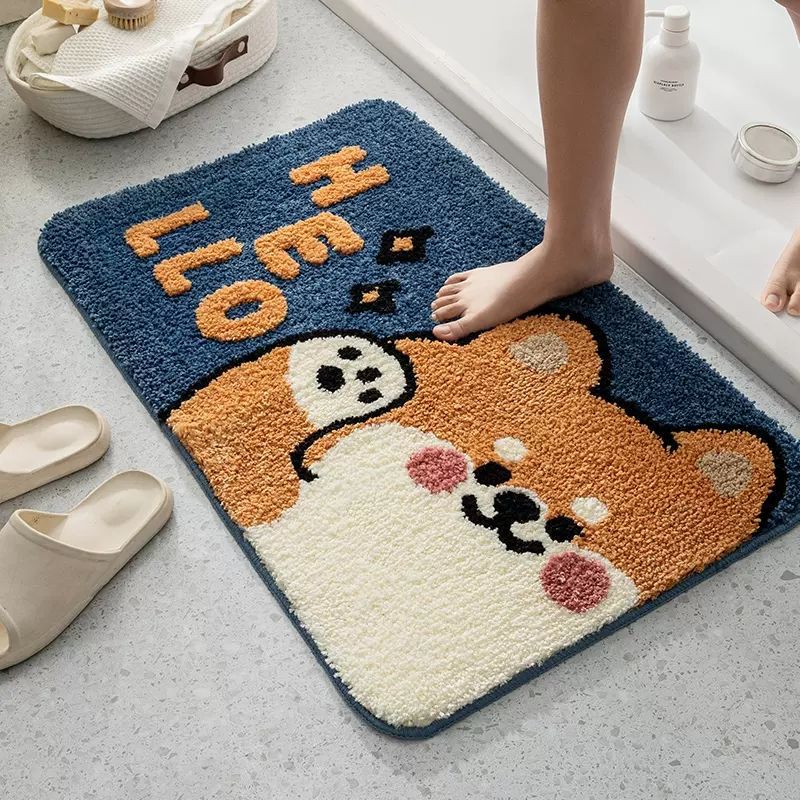 Cute Cartoon Dog Bath Mat