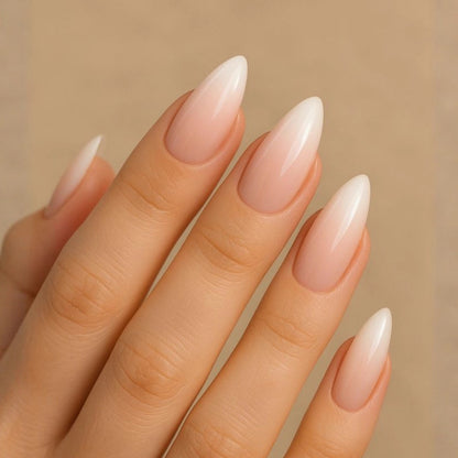 Artificial nails with elegant French design Acalora