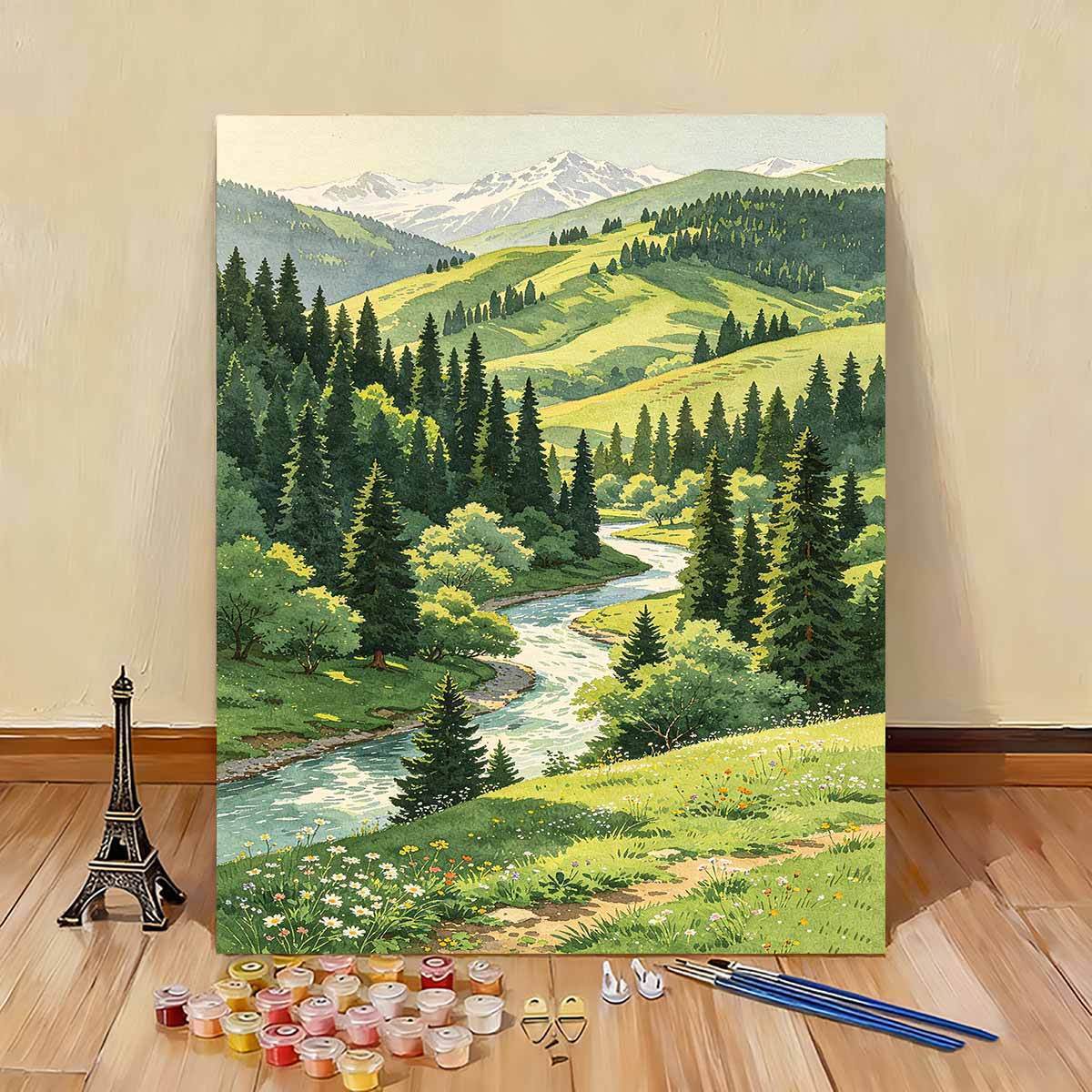 Scenic Nature Landscape Paint by Numbers Kit