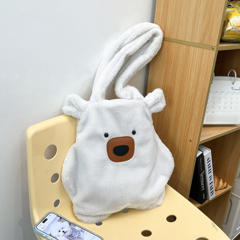 Plush Bear-Themed Tote Bag Acalora