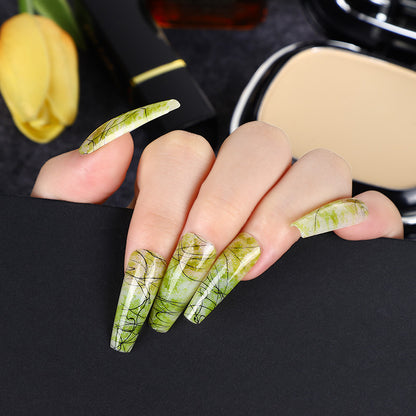 Creative nail art with blood splatter design Acalora