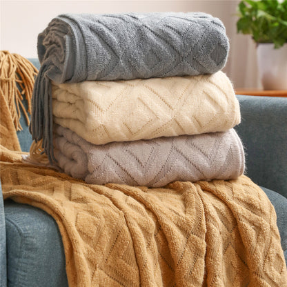 Unisex Cozy Knit Throw Blanket