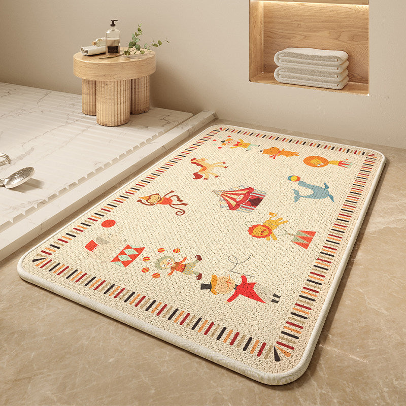 Cartoon Dog-Themed Bath Mat