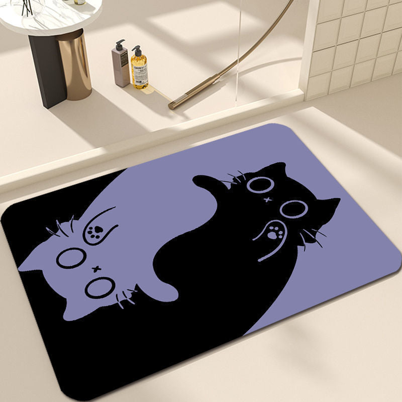 Cute Cat Design Bath Mat