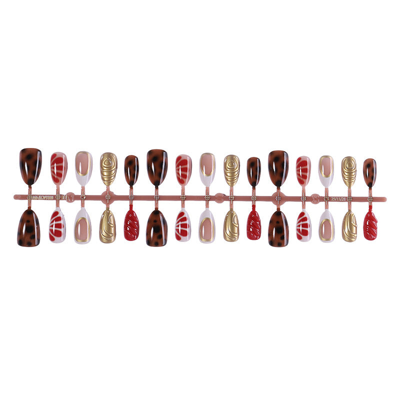 Decorative Press-On Nail Art Set with Unique Seasonal Designs Acalora