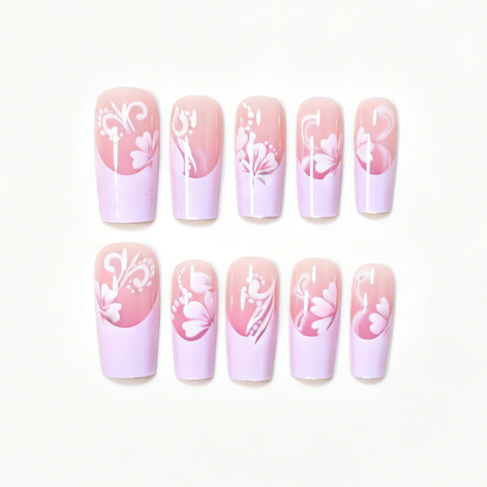 Floral Accent Press-On Nail Art Set Acalora