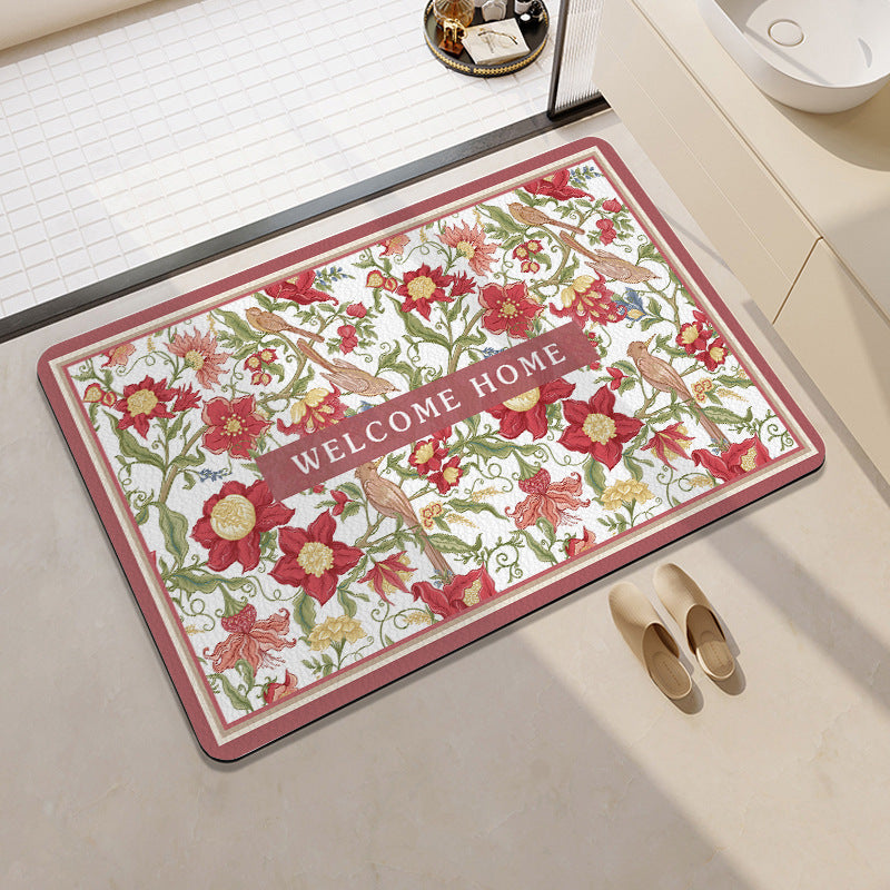 Playful Citrus-Themed Absorbent Bath Mat Acalora
