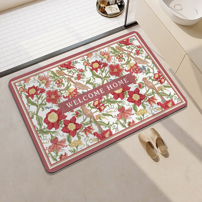 Playful Citrus-Themed Absorbent Bath Mat Acalora