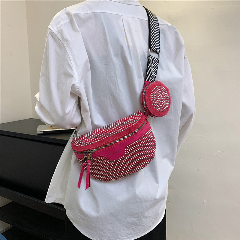 Stylish Rhinestone Embellished Mini Crossbody Bag Acalora
