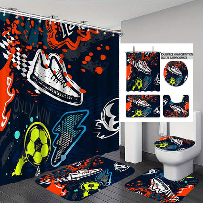 Basketball-Themed Bathroom Decor Set